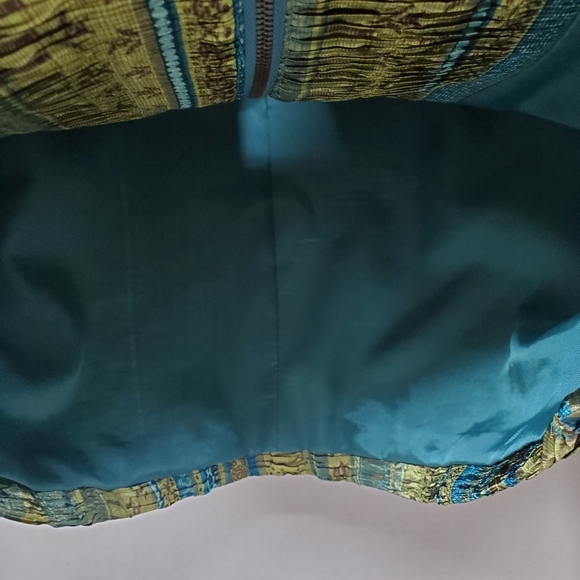 Analogy Petites PM Green Blue Zip Front Textured Jacket New - Picture 6 of 8